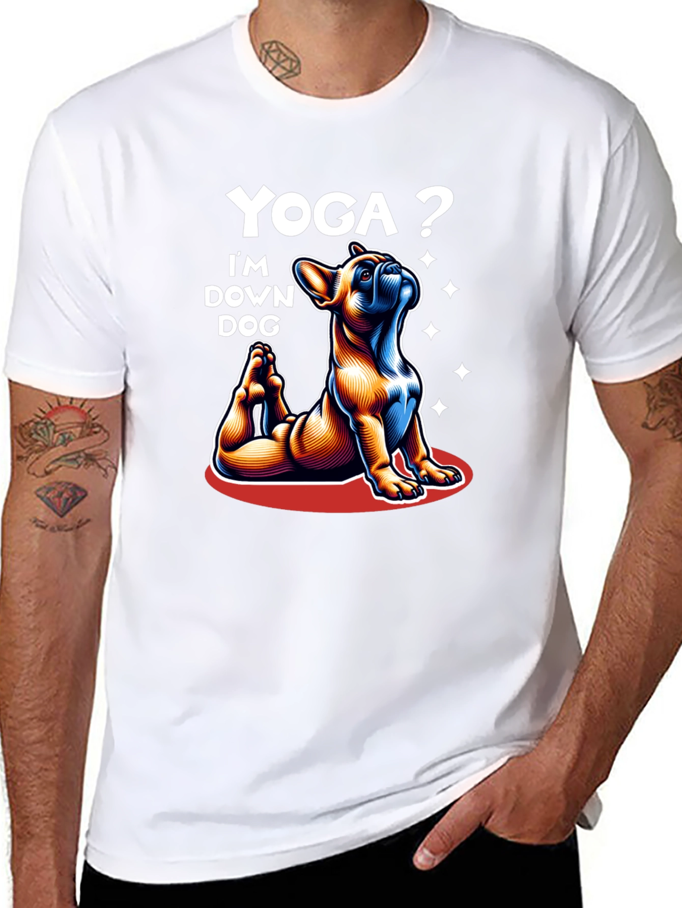 Yoga Dog T-Shirt: Downward Dog Graphic Tee