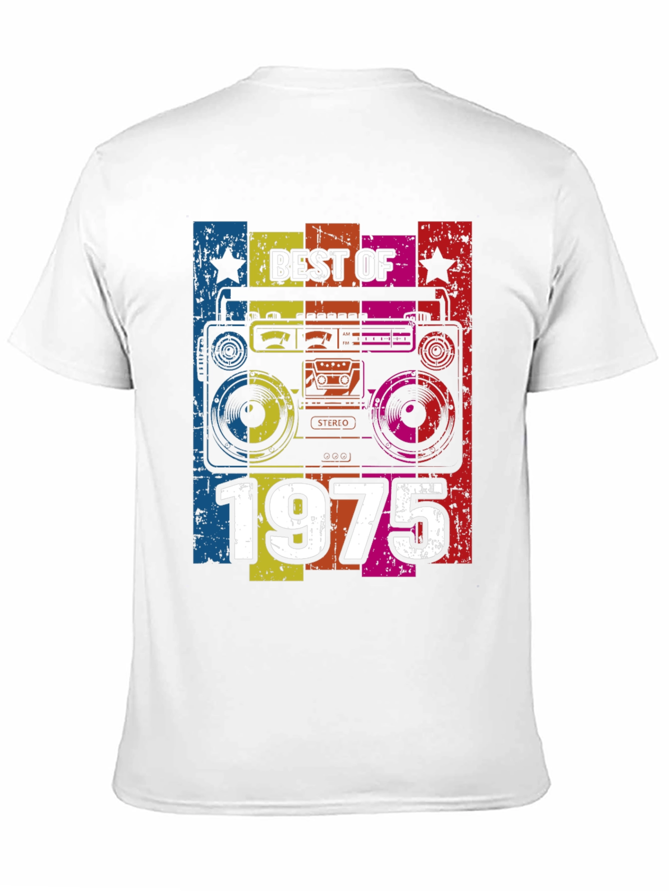 Best of 1975 Retro Boombox Graphic T-Shirt