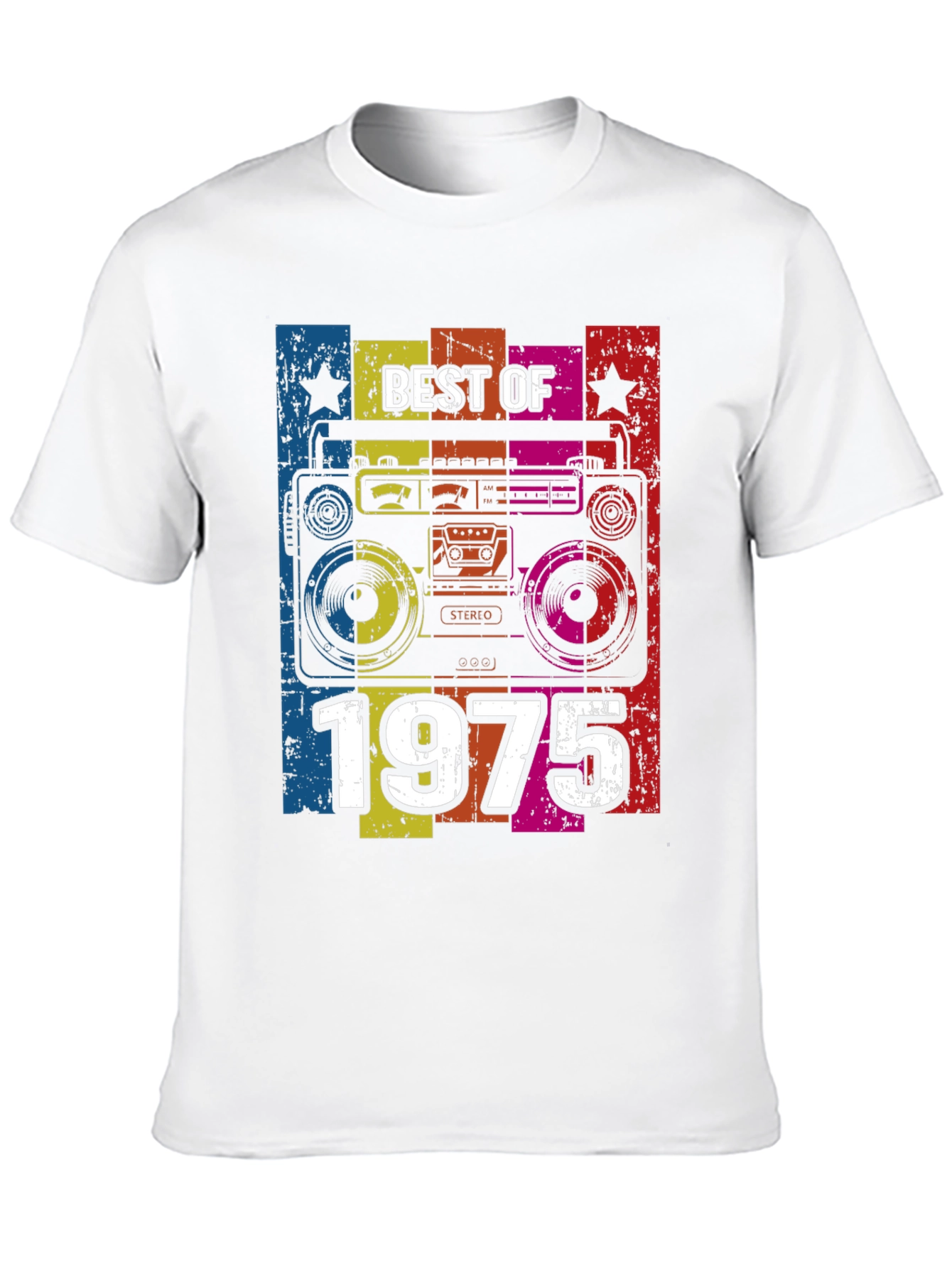 Best of 1975 Retro Boombox Graphic T-Shirt