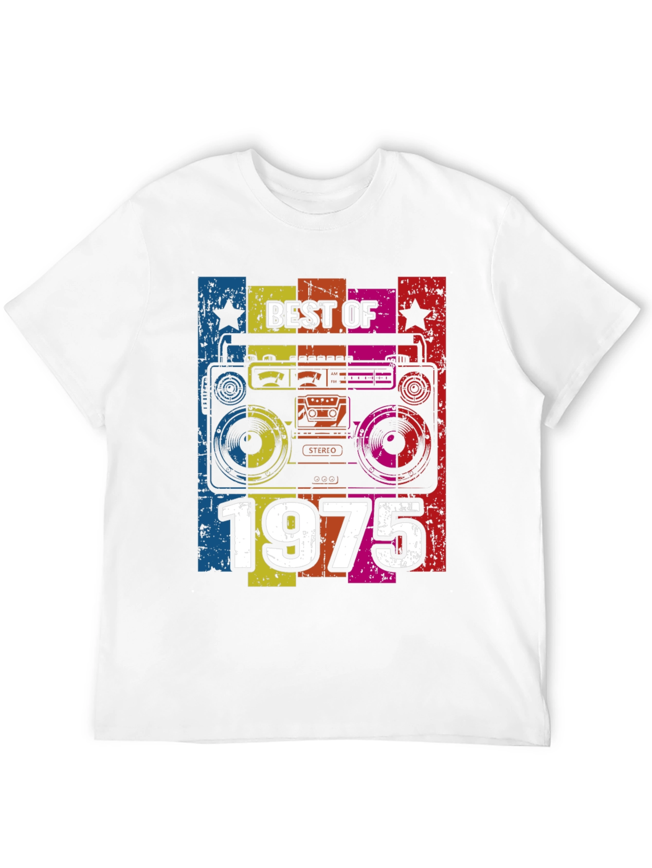 Best of 1975 Retro Boombox Graphic T-Shirt
