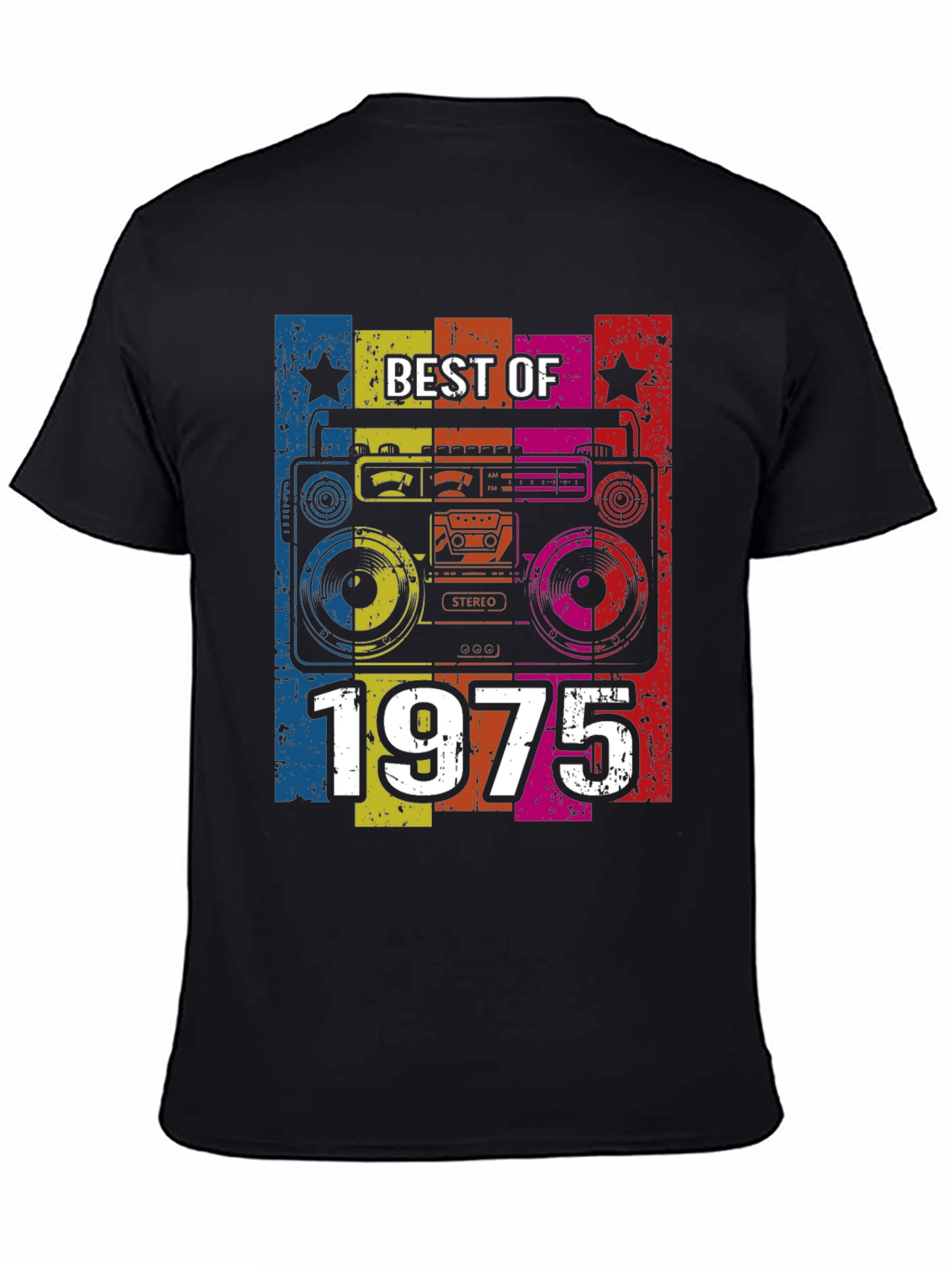 Best of 1975 Retro Boombox Graphic T-Shirt