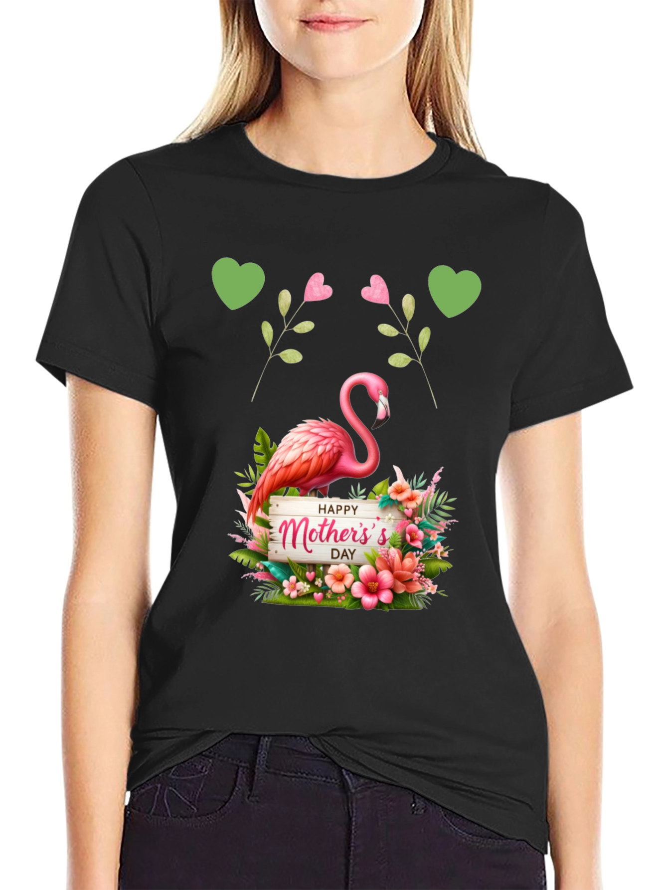 Mothers Day Flamingo Graphic Tee