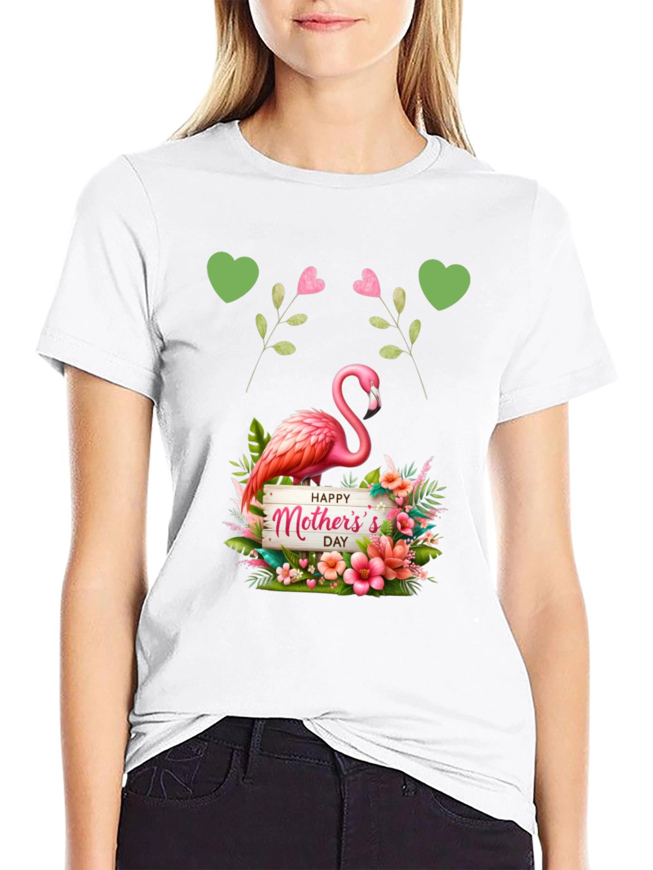 Mothers Day Flamingo Graphic Tee
