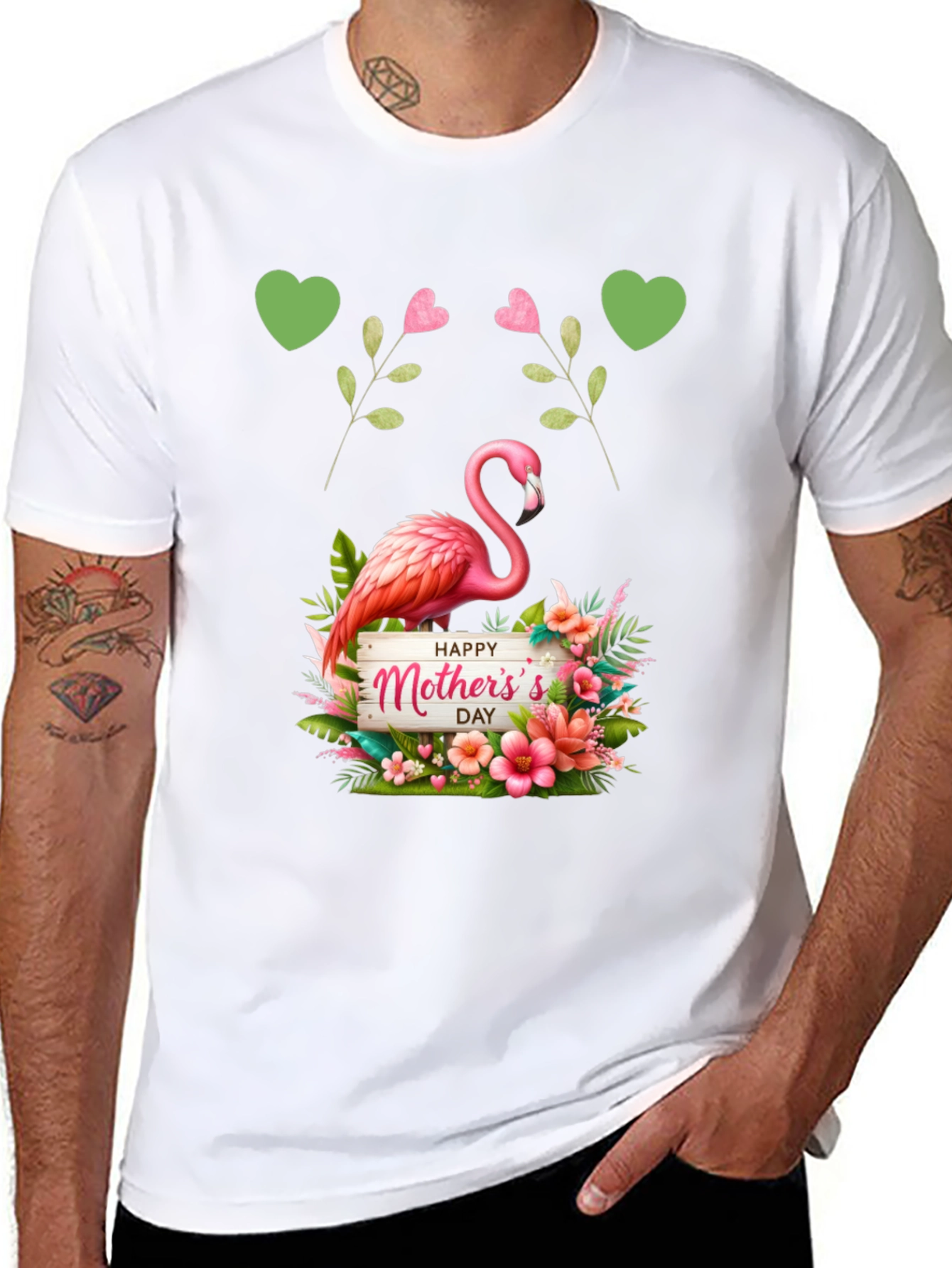 Mothers Day Flamingo Graphic Tee