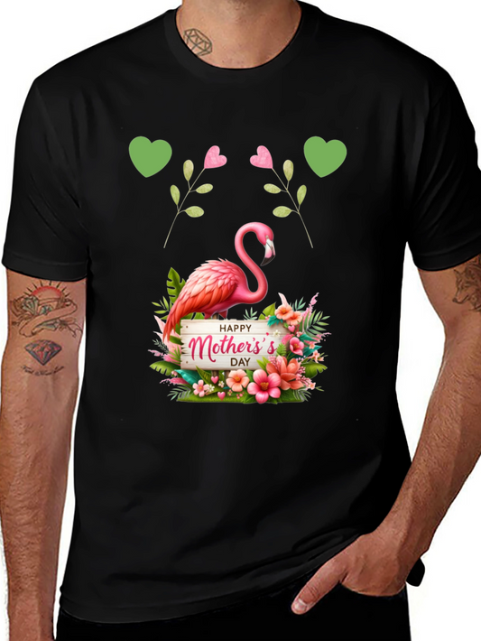 Mothers Day Flamingo Graphic Tee