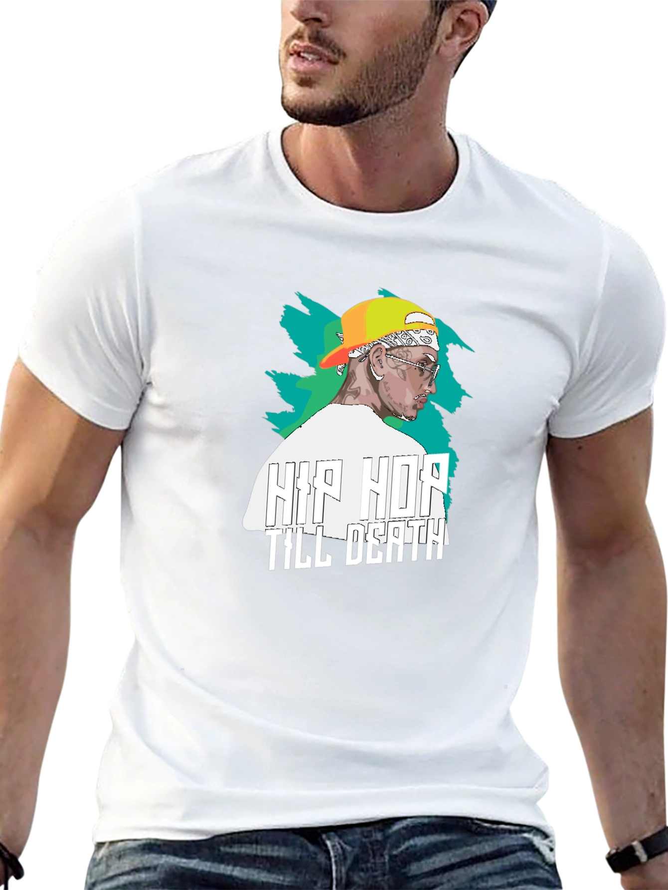 Hip Hop Till Death Graphic Black T-Shirt