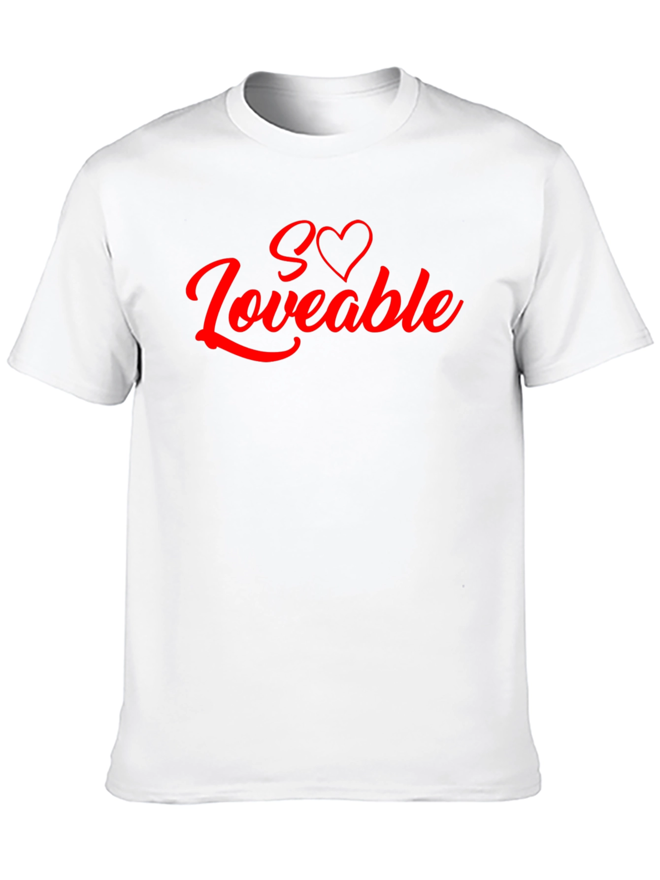 Loveable Graphic Tee - Black Cotton Blend Shirt