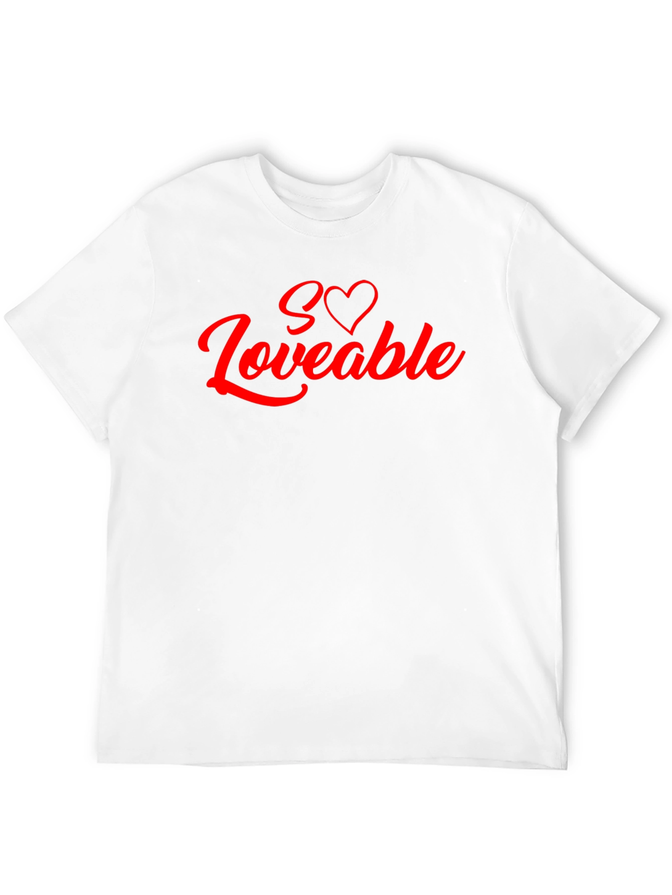 Loveable Graphic Tee - Black Cotton Blend Shirt