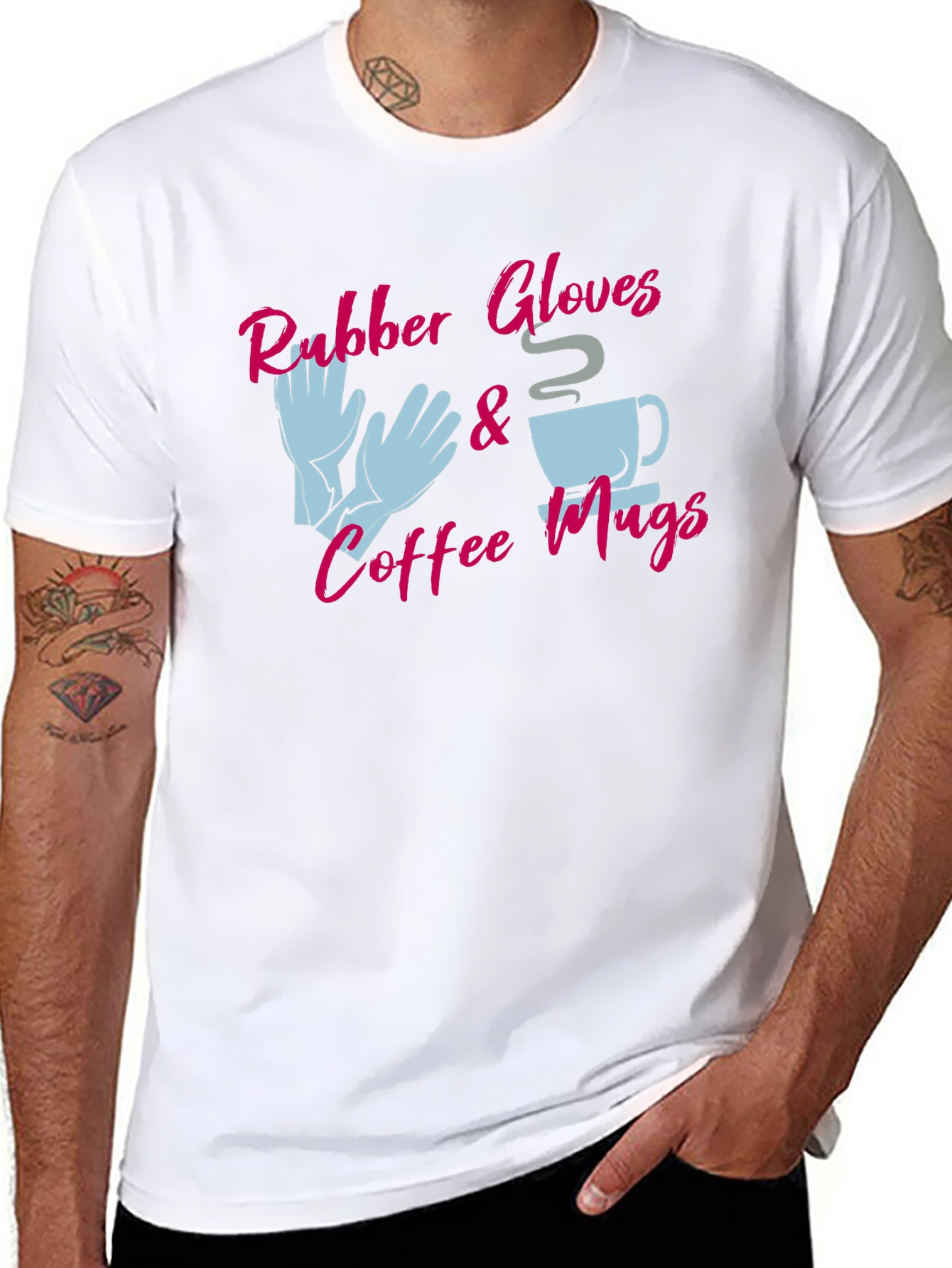 Rubber Gloves & Coffee Mugs Graphic Tee