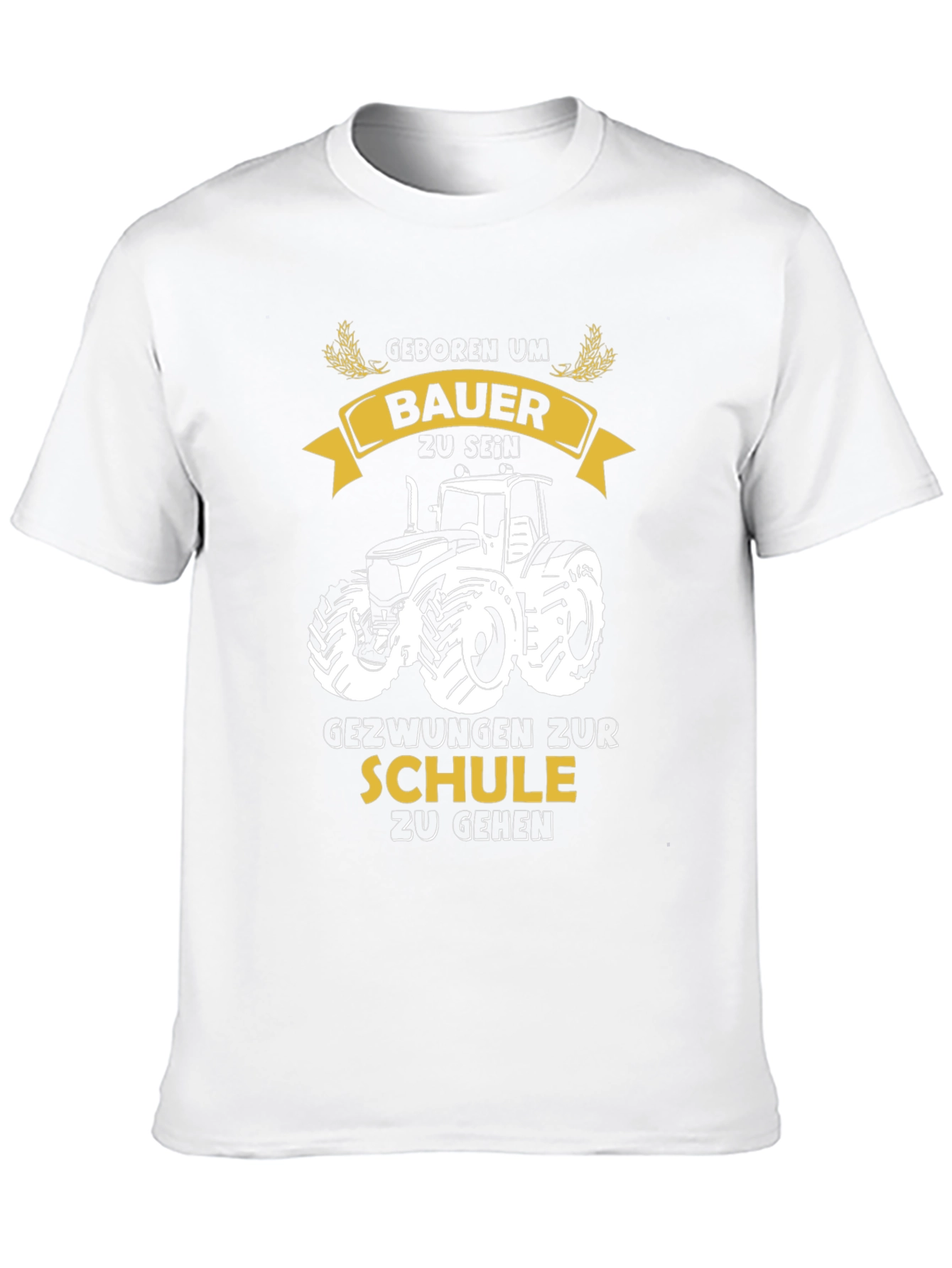 Farmer Born T-Shirt - Tractor Design
