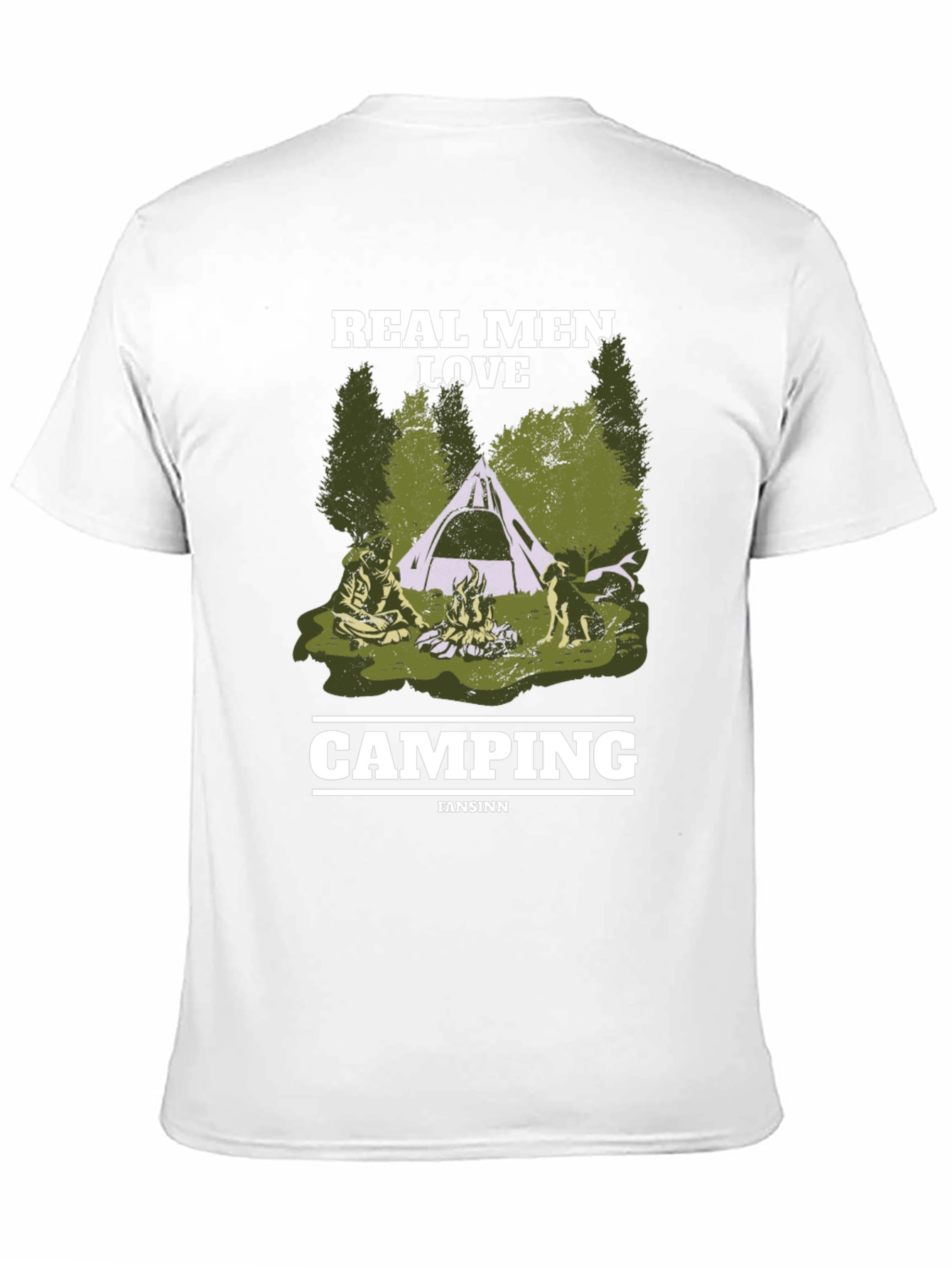 Real Men Love Camping Black T-Shirt