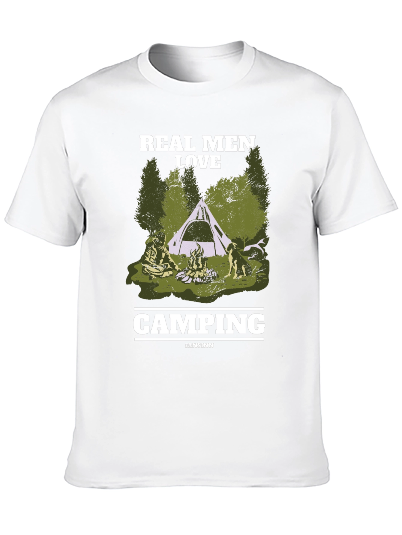 Real Men Love Camping Black T-Shirt