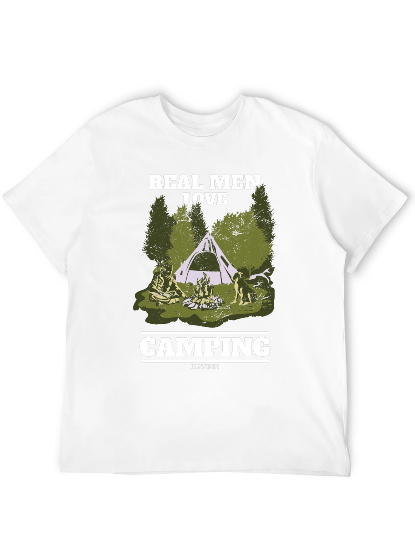 Real Men Love Camping Black T-Shirt
