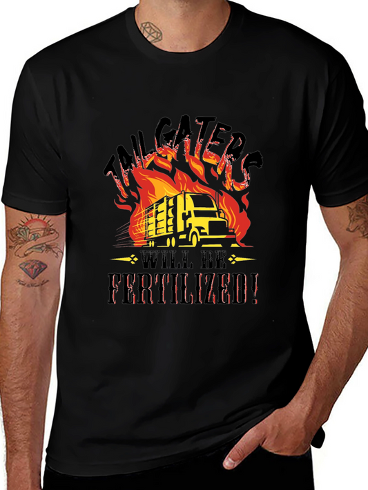 Tailgaters Will Be Fertilized Black T-Shirt