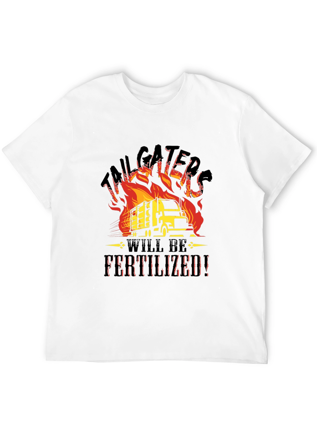 Tailgaters Will Be Fertilized Black T-Shirt