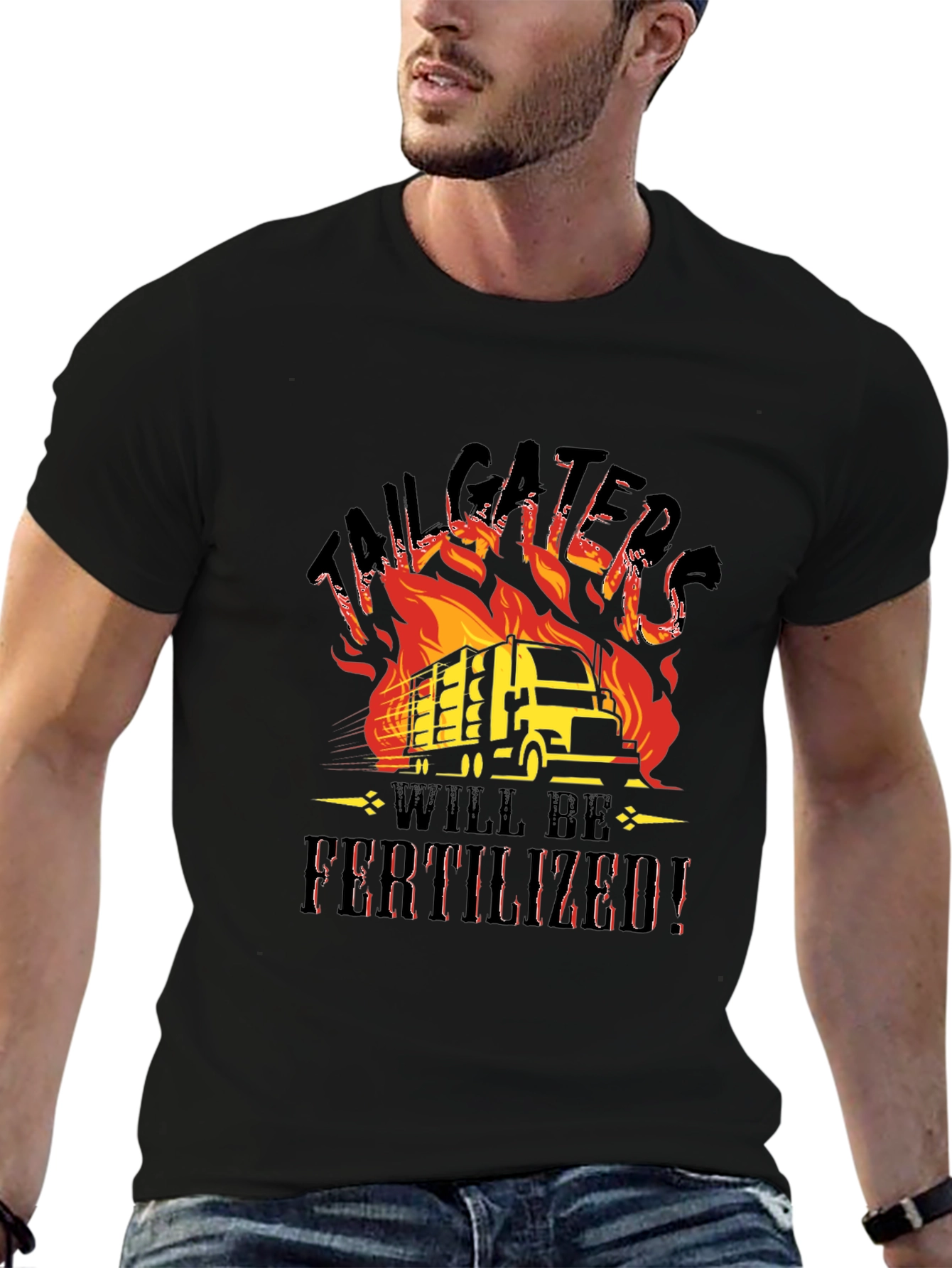 Tailgaters Will Be Fertilized Black T-Shirt