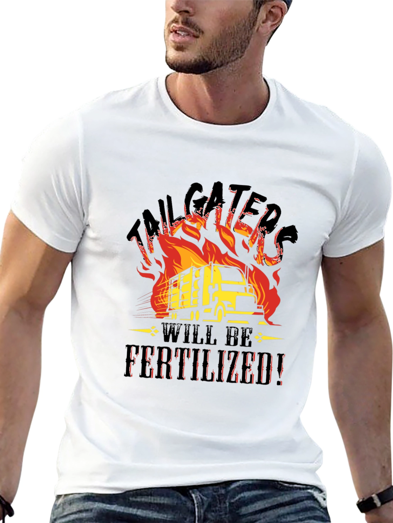 Tailgaters Will Be Fertilized Black T-Shirt