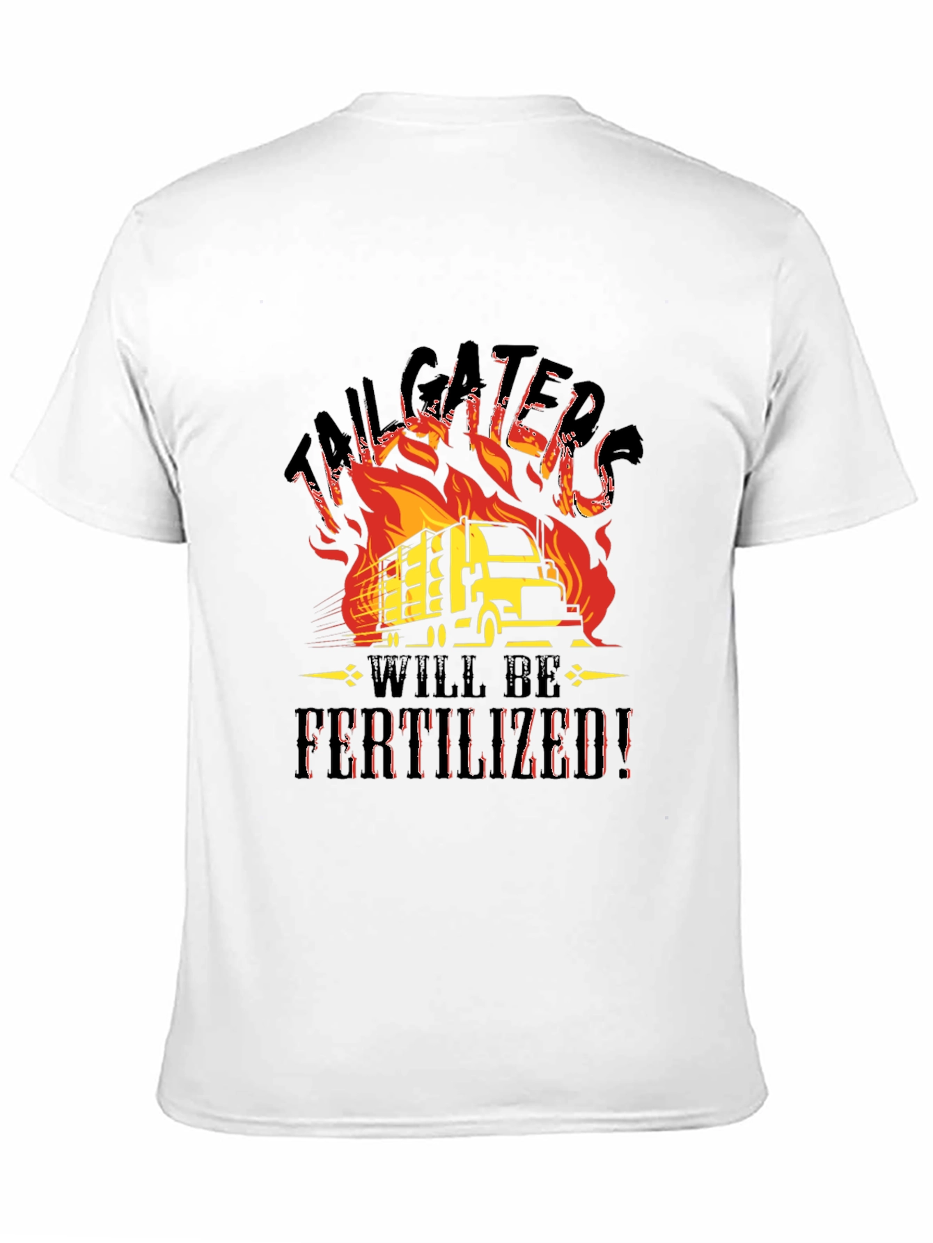 Tailgaters Will Be Fertilized Black T-Shirt