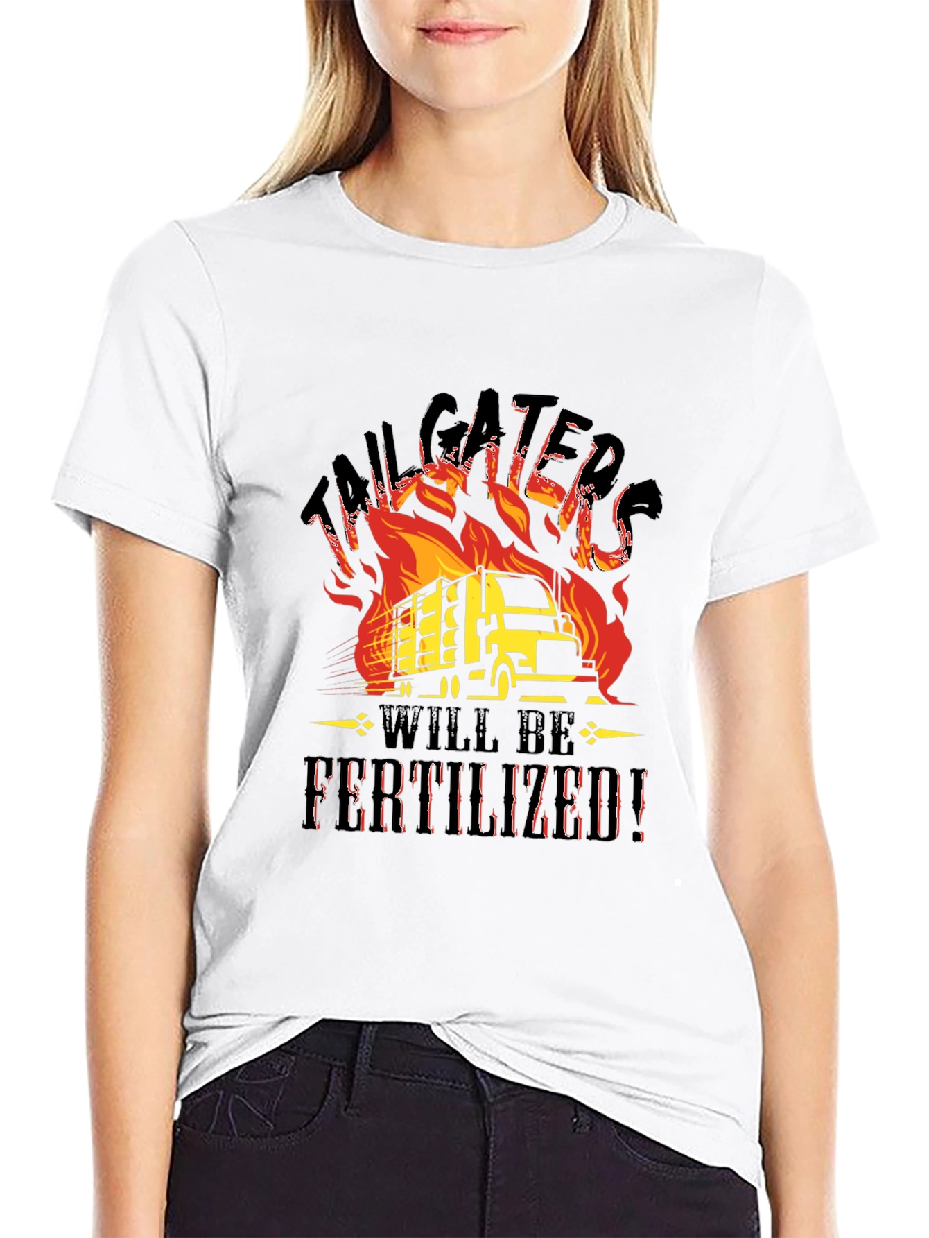 Tailgaters Will Be Fertilized Black T-Shirt