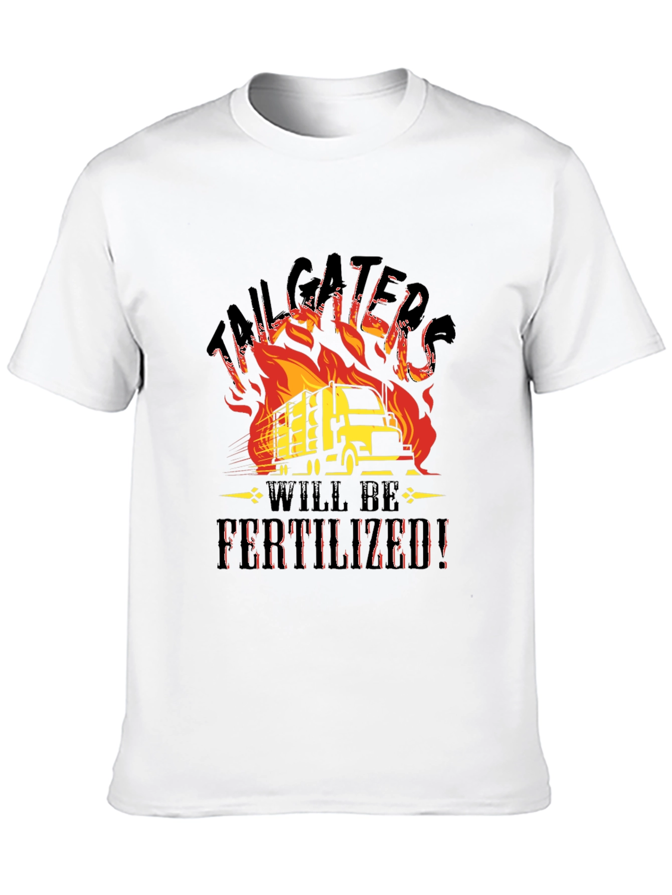 Tailgaters Will Be Fertilized Black T-Shirt