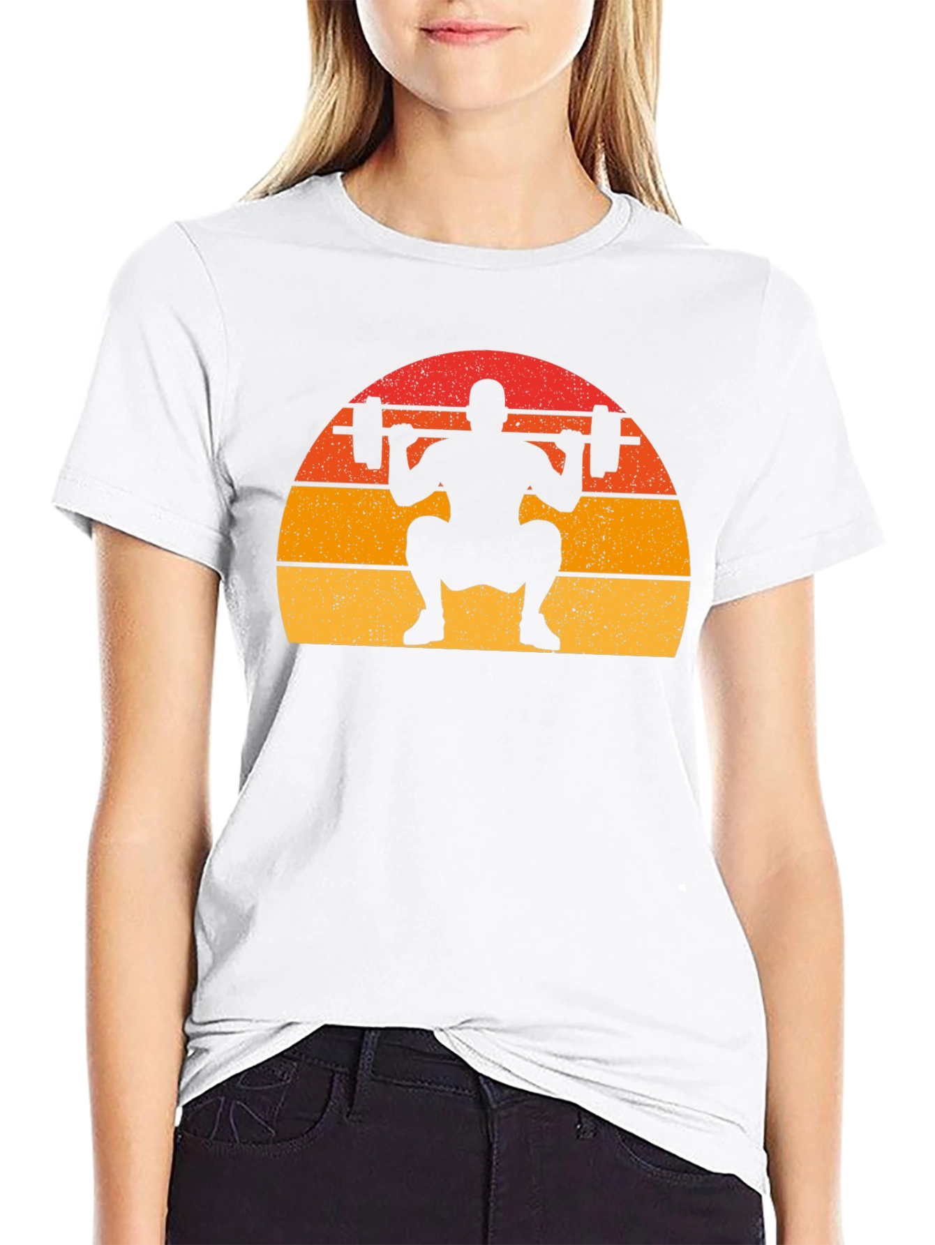 Retro Weightlifting Squat T-Shirt
