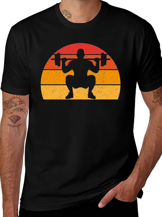 Retro Weightlifting Squat T-Shirt