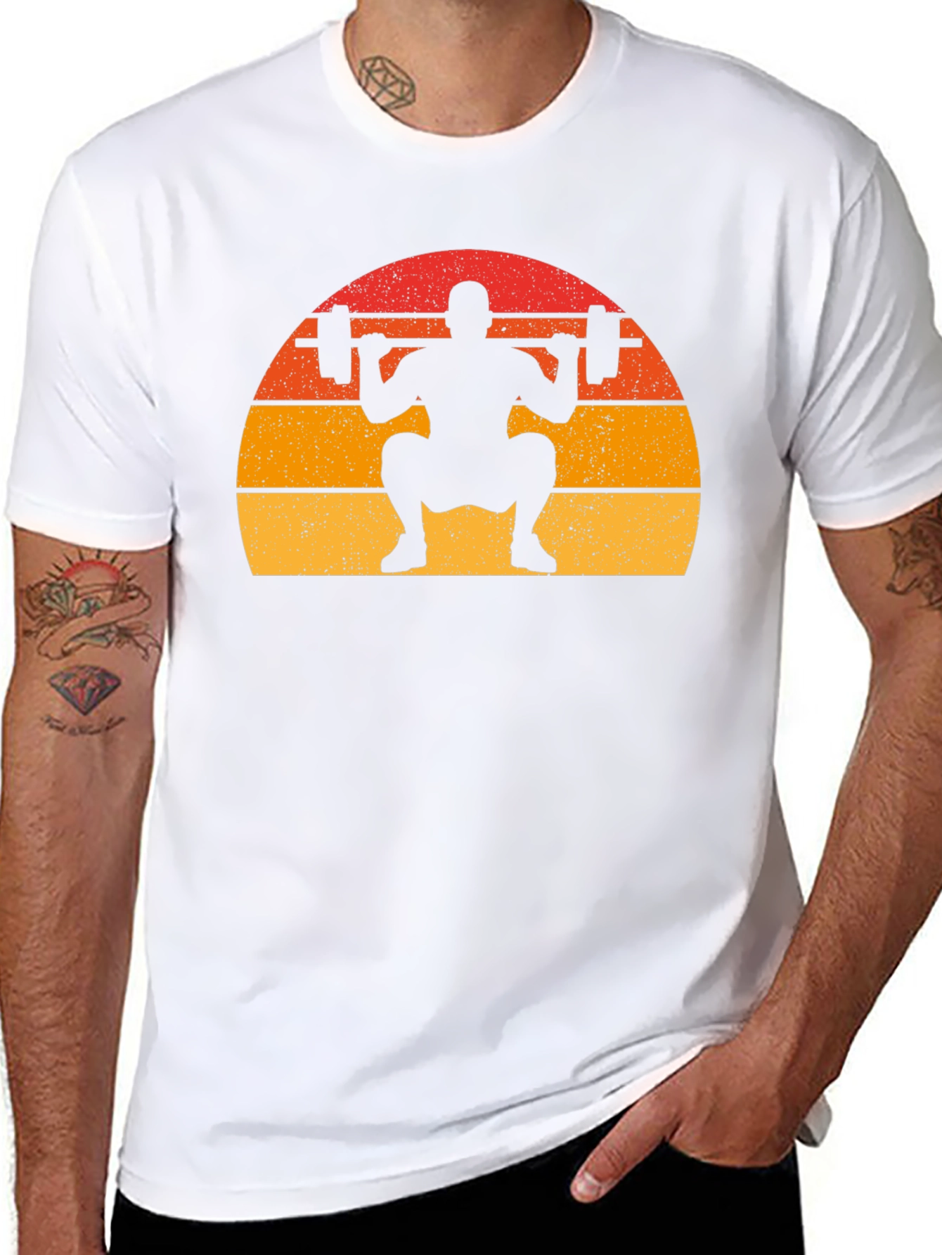 Retro Weightlifting Squat T-Shirt
