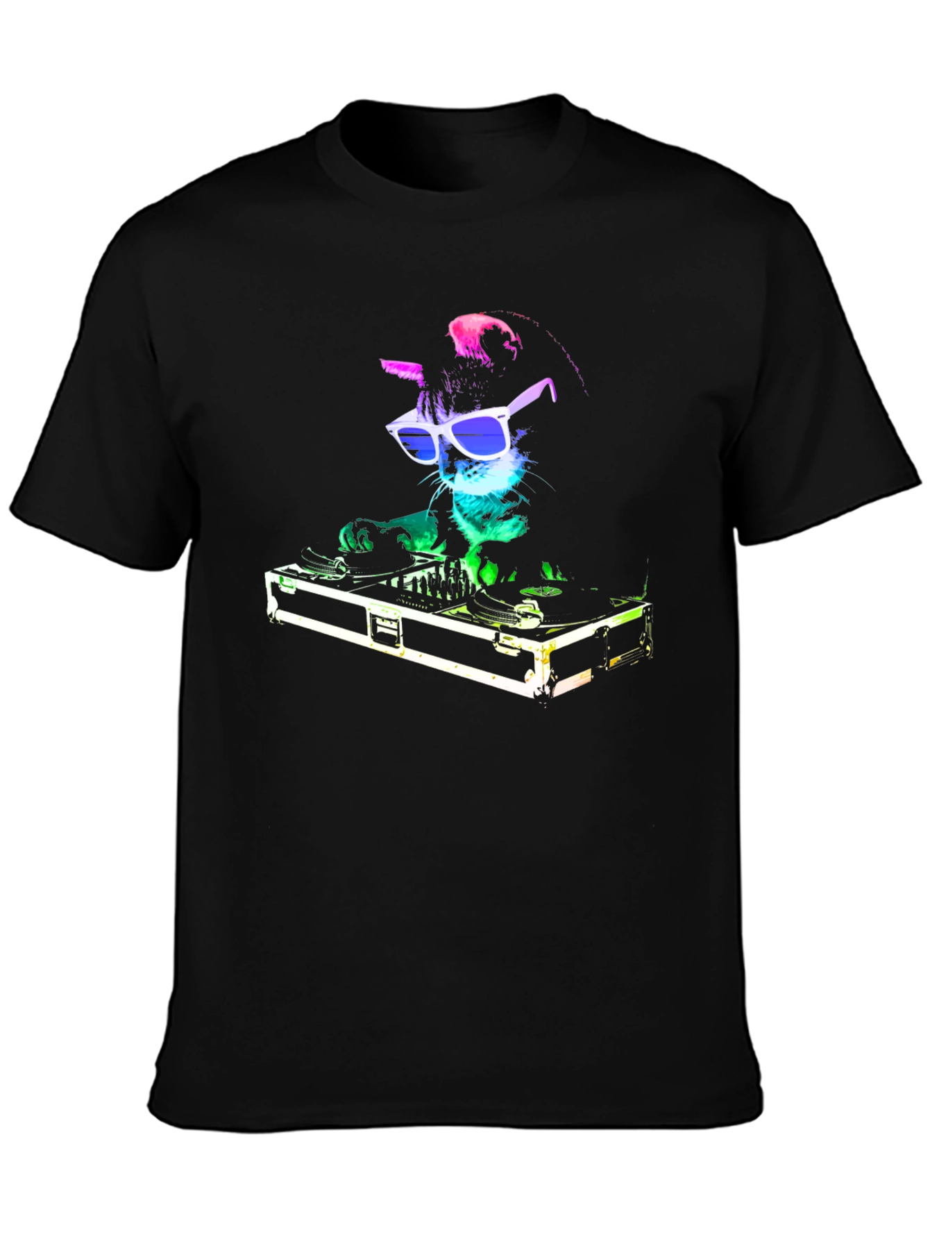 DJ Cat T-Shirt - Funny Party Animal Tee