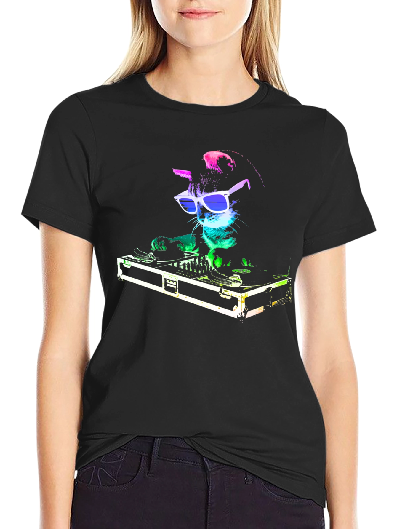 DJ Cat T-Shirt - Funny Party Animal Tee