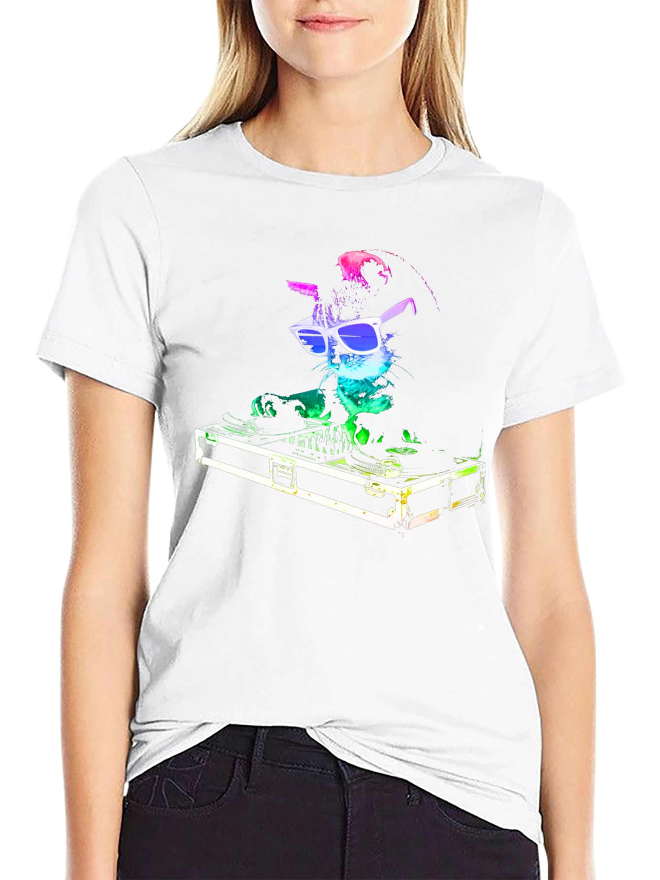 DJ Cat T-Shirt - Funny Party Animal Tee