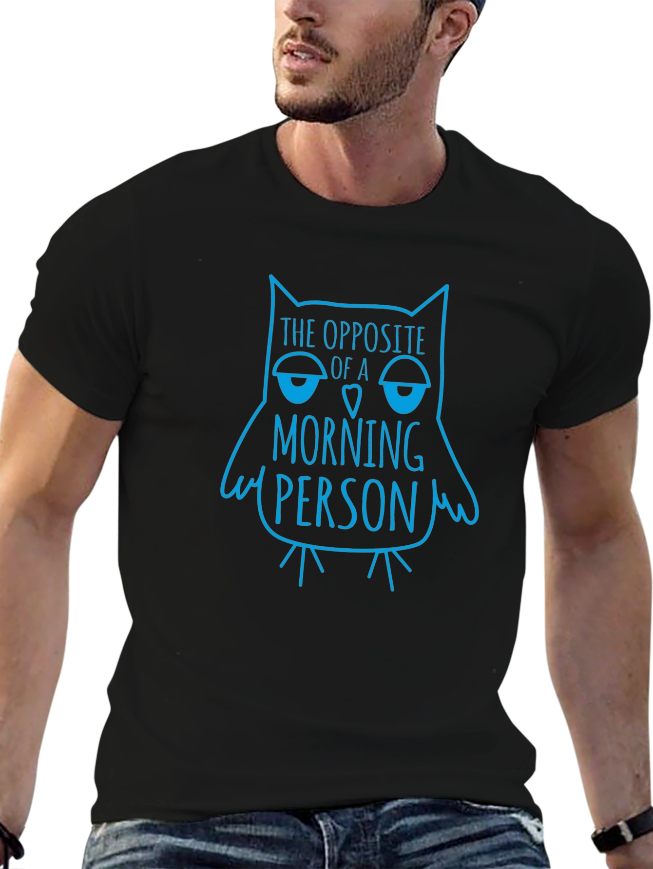 Owl Not a Morning Person Graphic T-Shirt