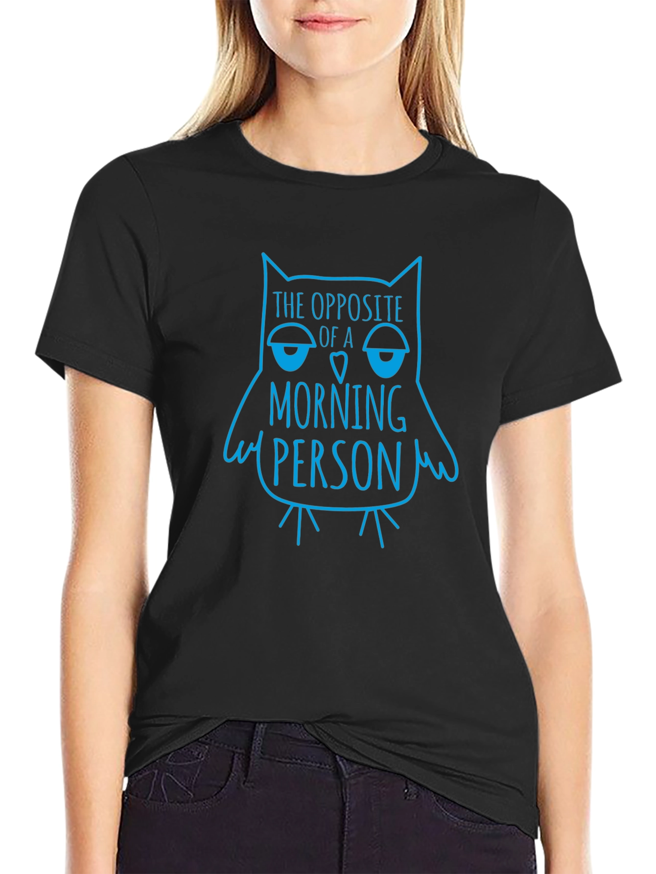 Owl Not a Morning Person Graphic T-Shirt
