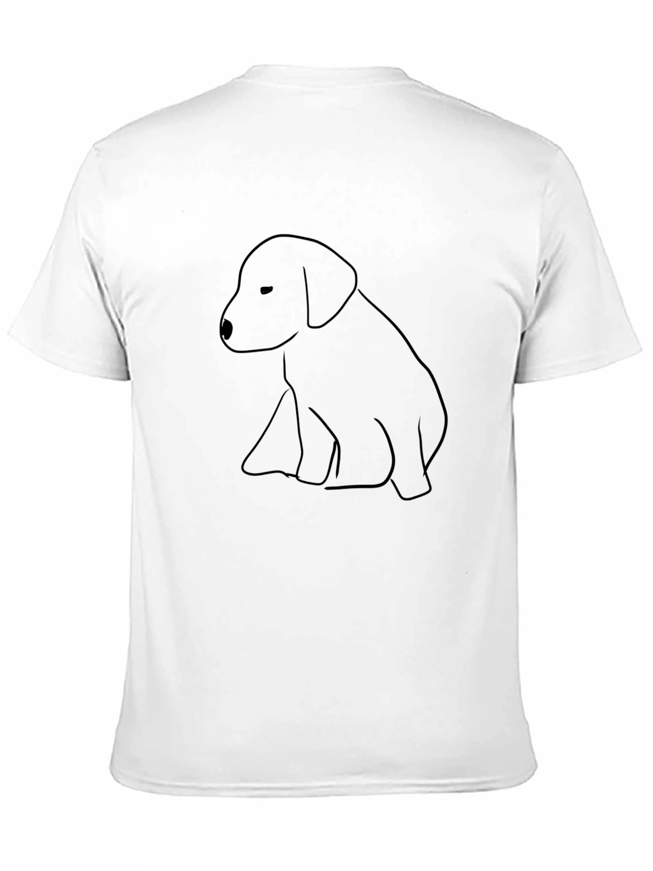Minimalist Dog Graphic Black T-Shirt