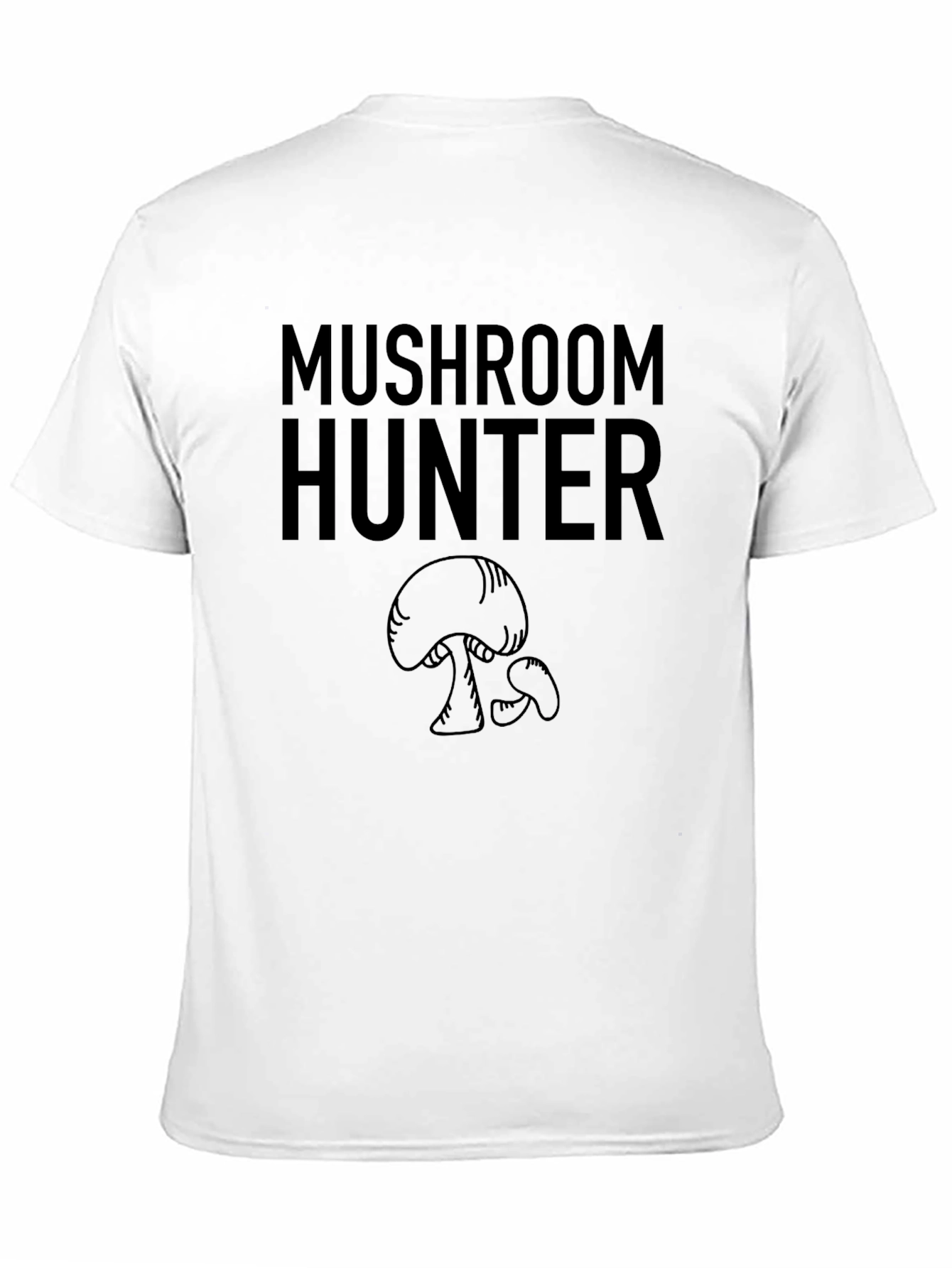 Mushroom Hunter Graphic Tee - Black Cotton T-Shirt