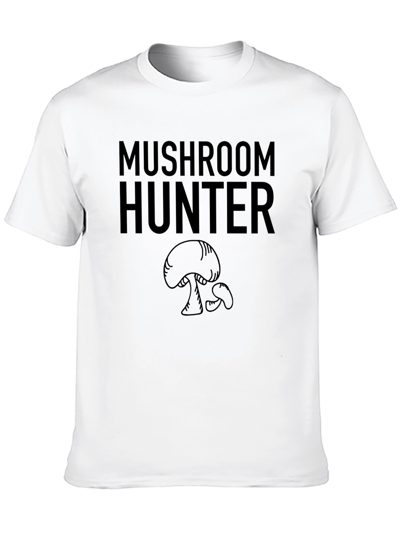 Mushroom Hunter Graphic Tee - Black Cotton T-Shirt