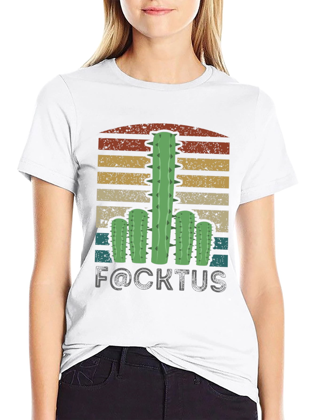 F@CKTUS Cactus Graphic T-Shirt Funny Plant Tee
