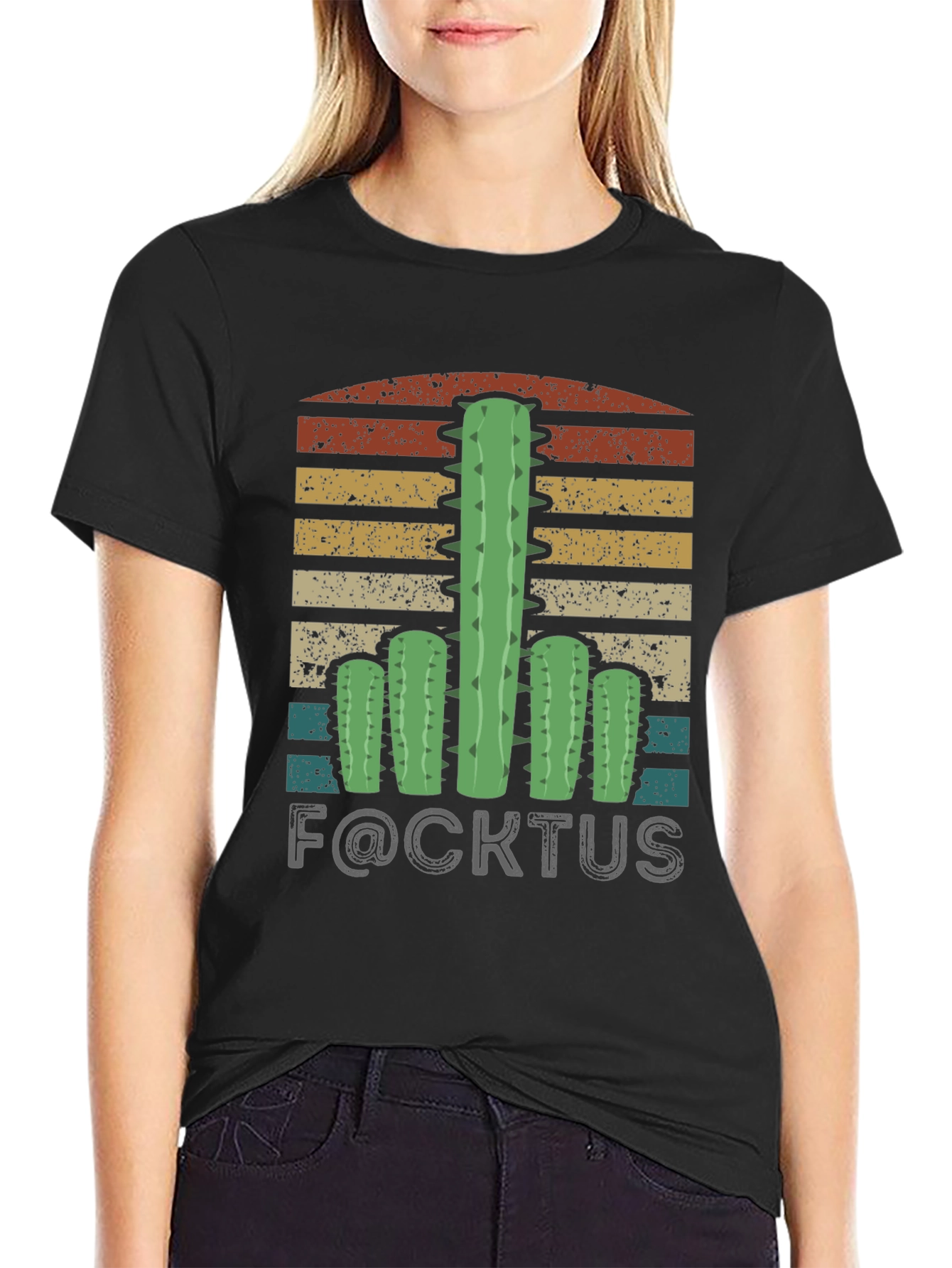 F@CKTUS Cactus Graphic T-Shirt Funny Plant Tee