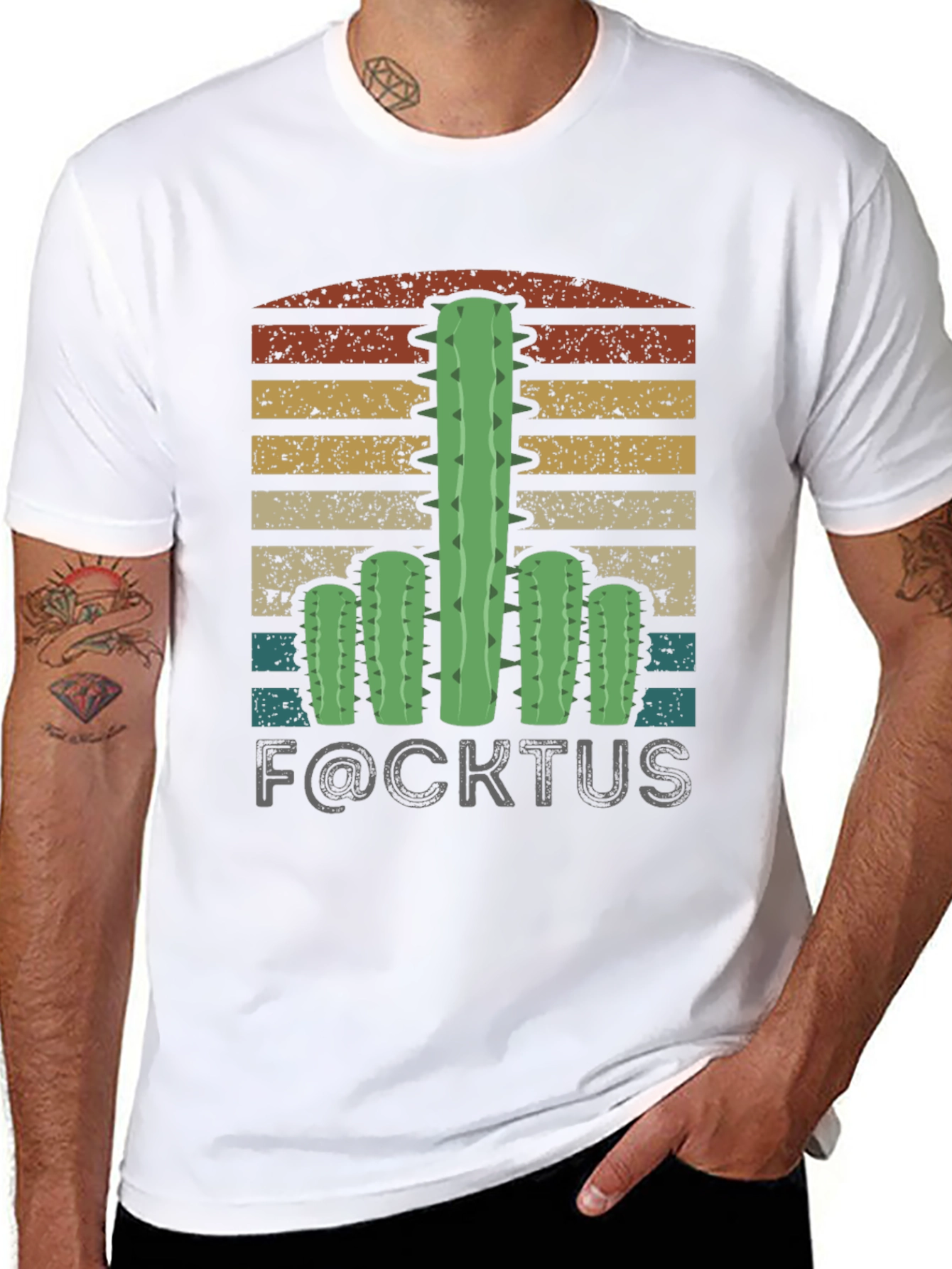 F@CKTUS Cactus Graphic T-Shirt Funny Plant Tee