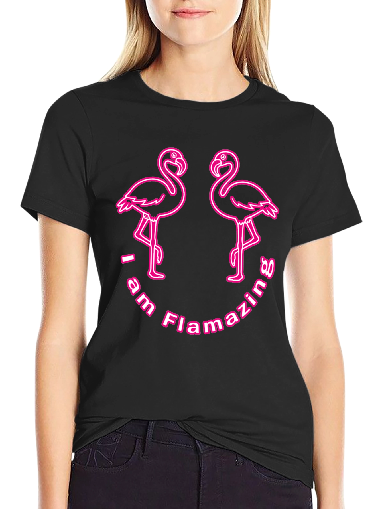 Flamazing Flamingo T-Shirt - Black