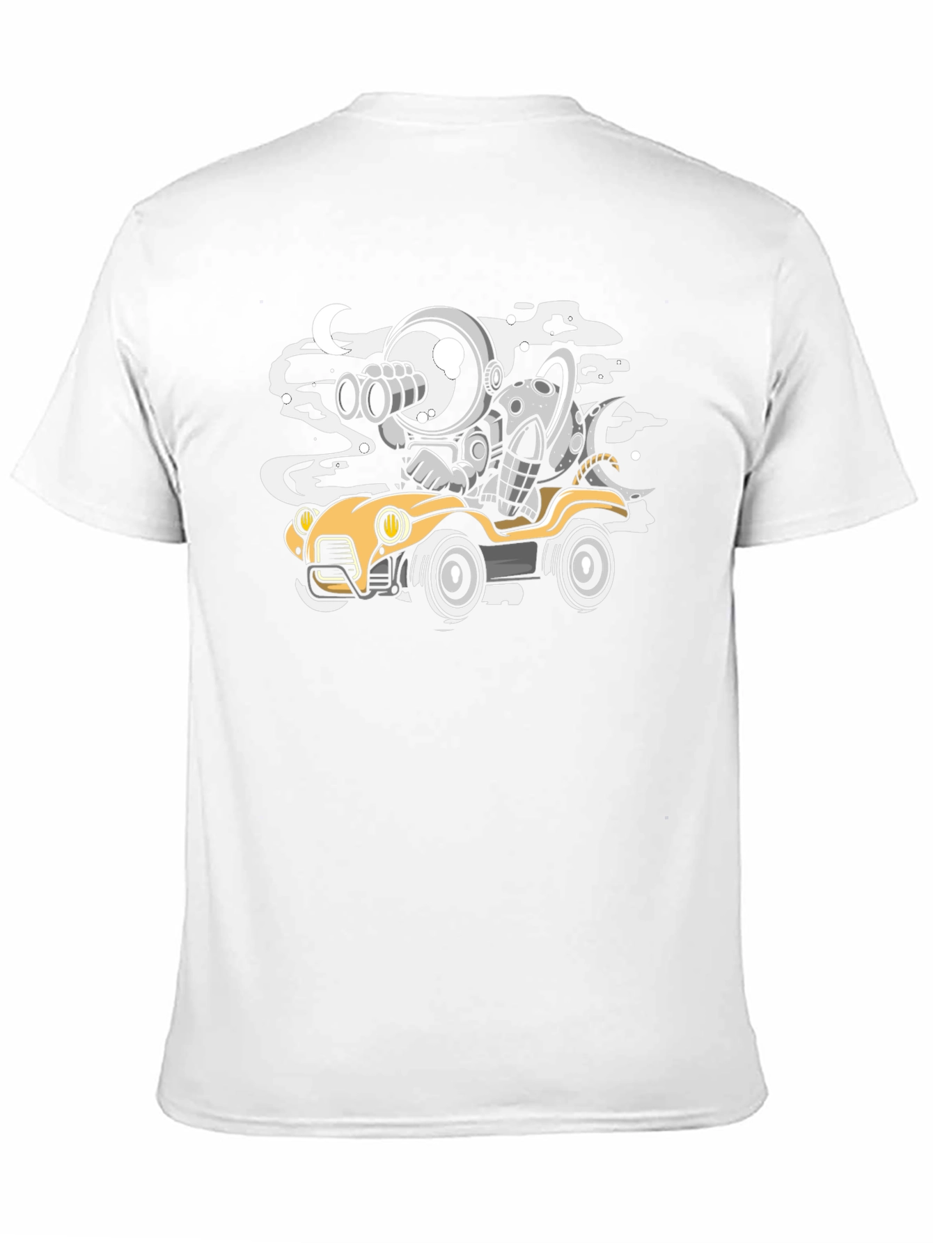 Astronaut & Alien Car Ride Black T-Shirt