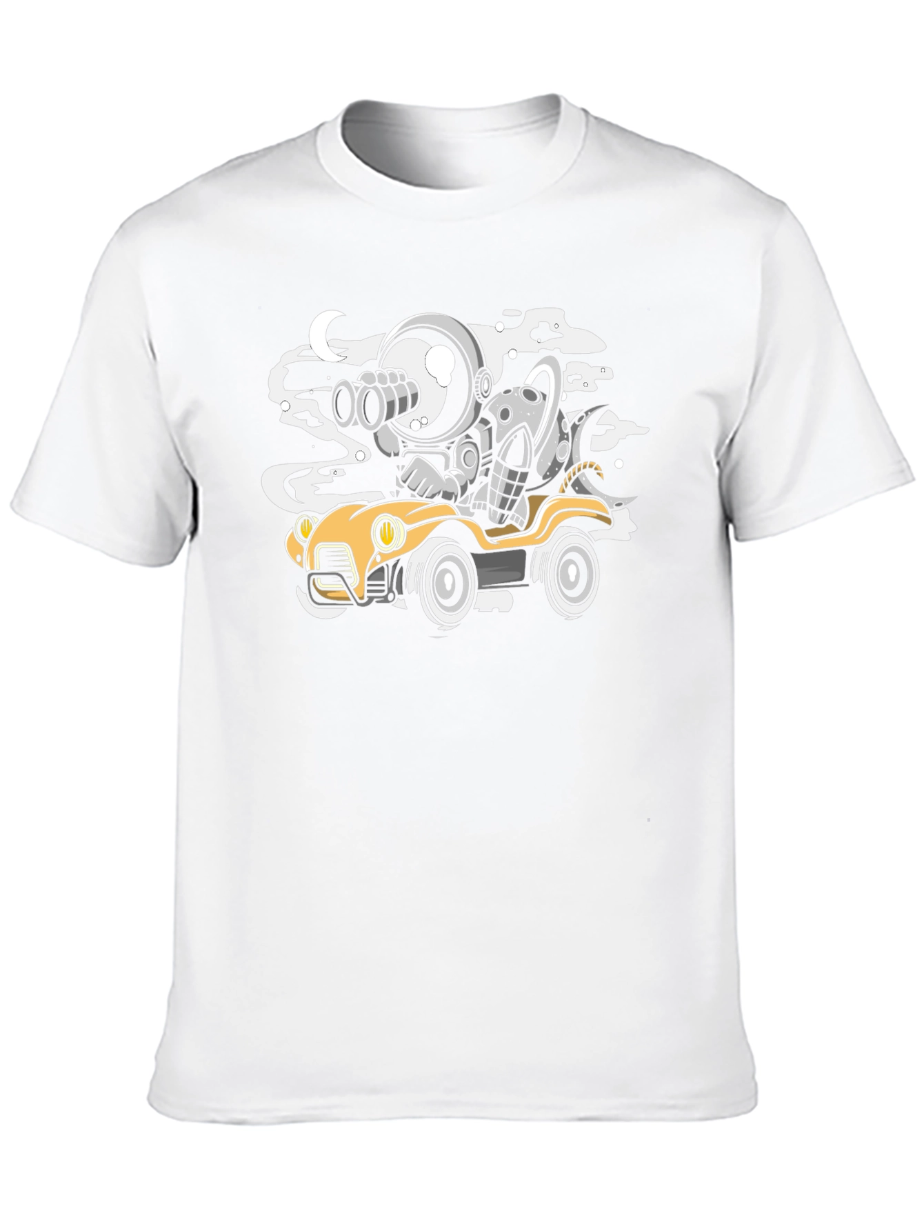 Astronaut & Alien Car Ride Black T-Shirt