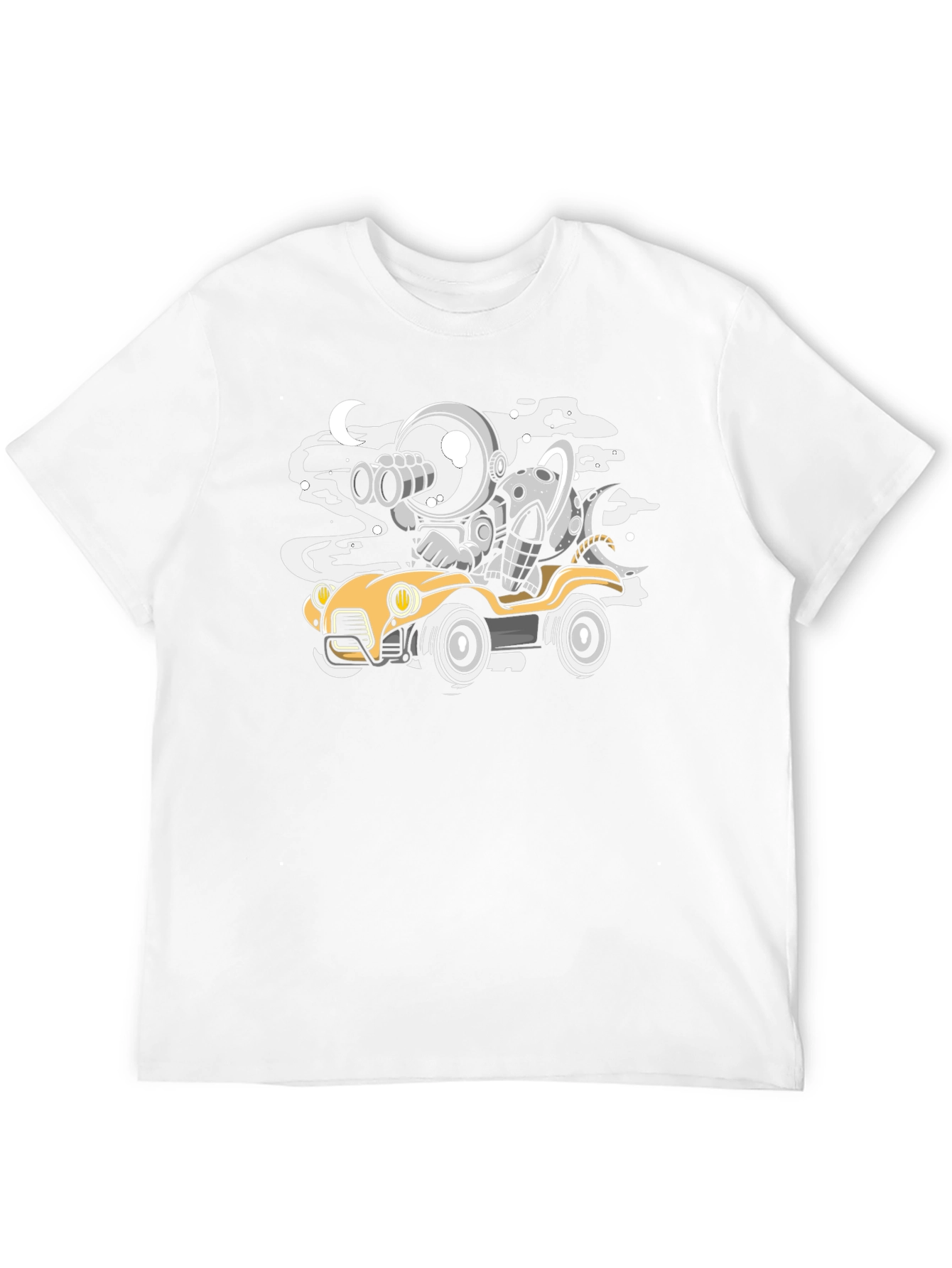 Astronaut & Alien Car Ride Black T-Shirt