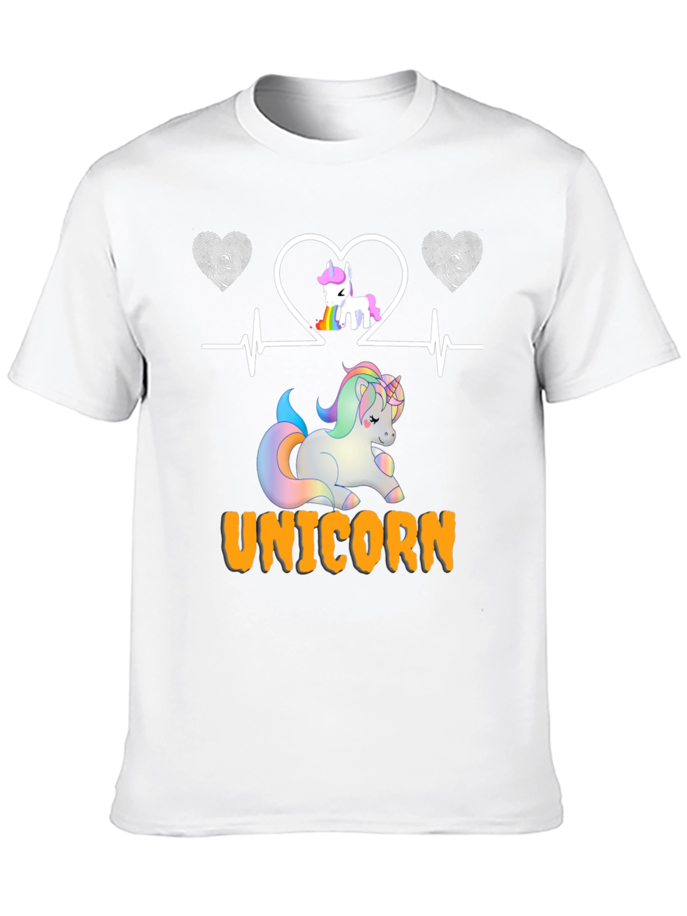 Unicorn Heartbeat Graphic T-Shirt