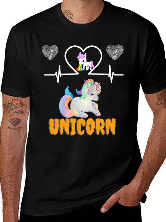 Unicorn Heartbeat Graphic T-Shirt