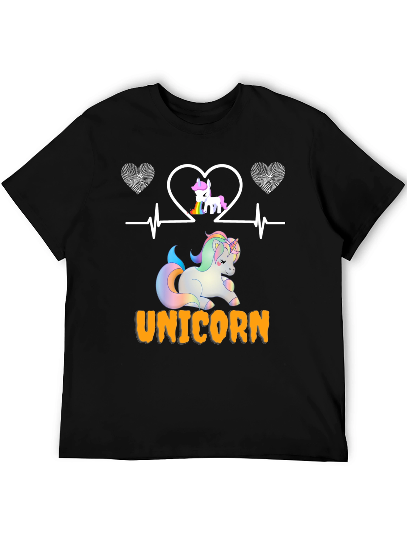 Unicorn Heartbeat Graphic T-Shirt