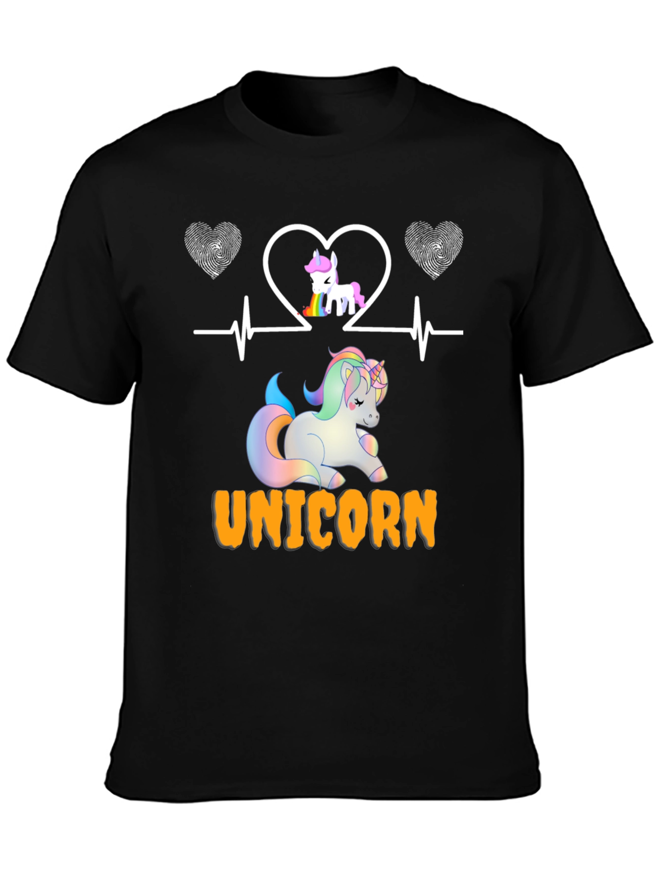 Unicorn Heartbeat Graphic T-Shirt