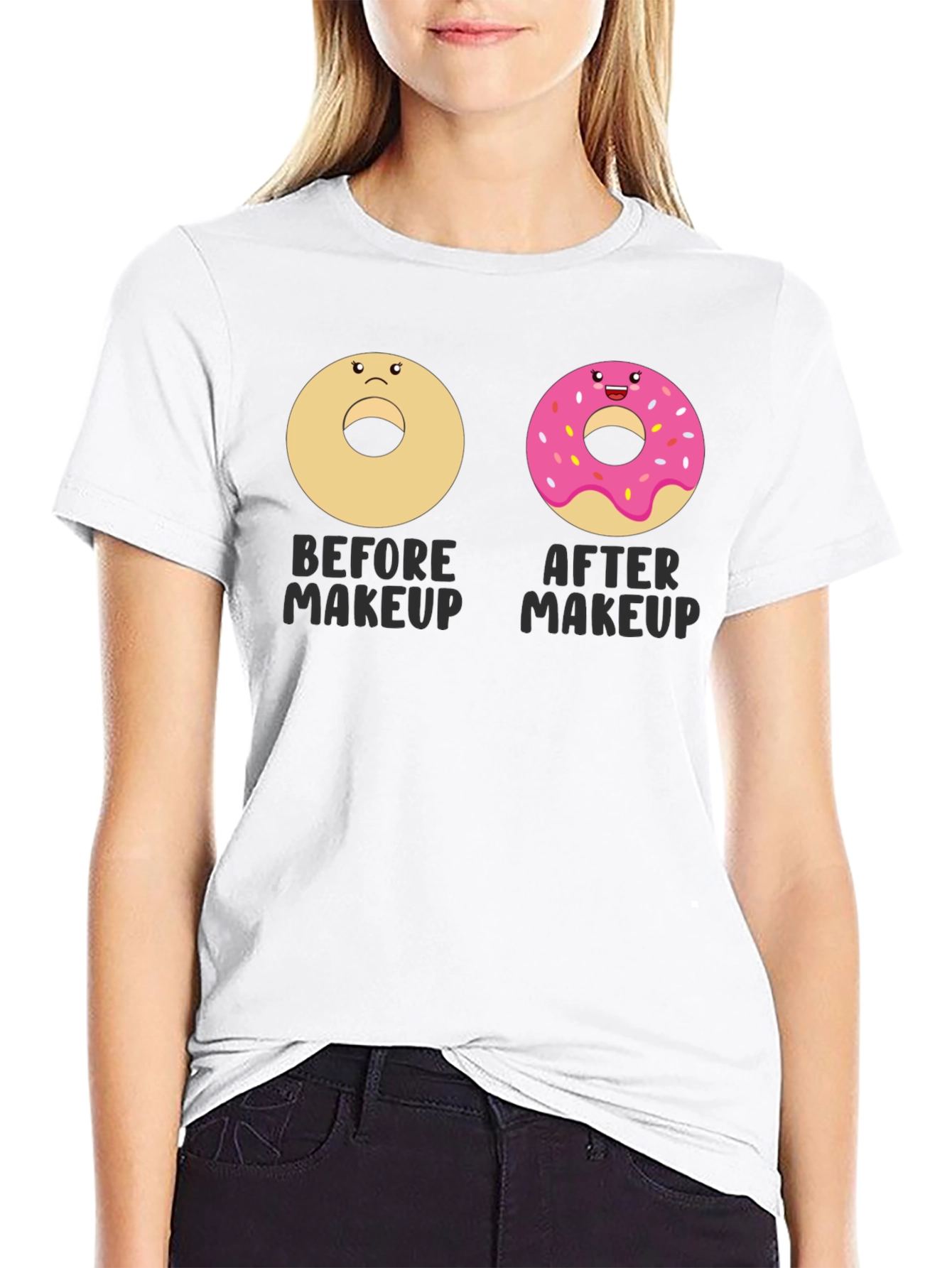 Funny Donut Makeup T-Shirt