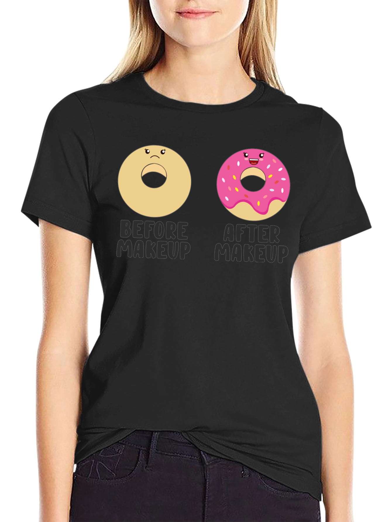 Funny Donut Makeup T-Shirt