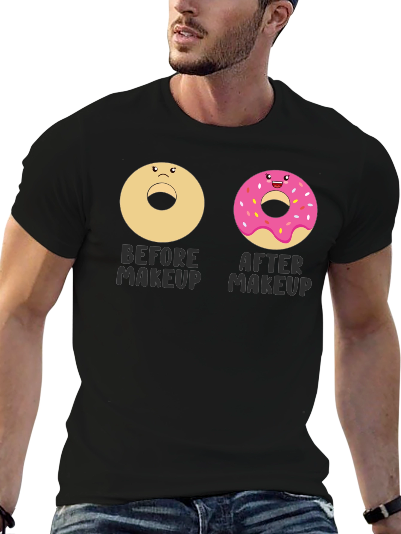 Funny Donut Makeup T-Shirt