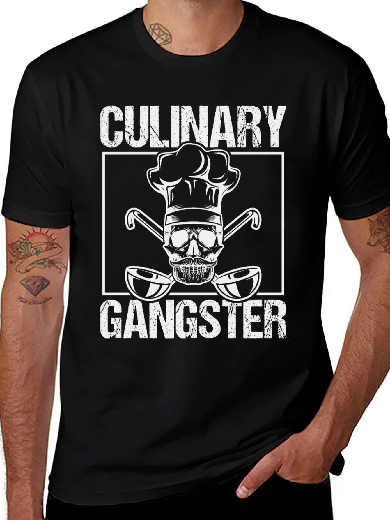 Culinary Gangster Black Graphic Tee